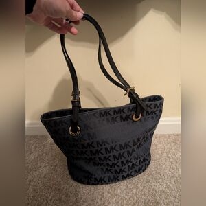 Michael Kors Black Logo Tote Bag